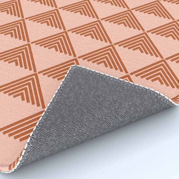 Triangular Lines in Terracotta and Blush Rug Gallery Image 4