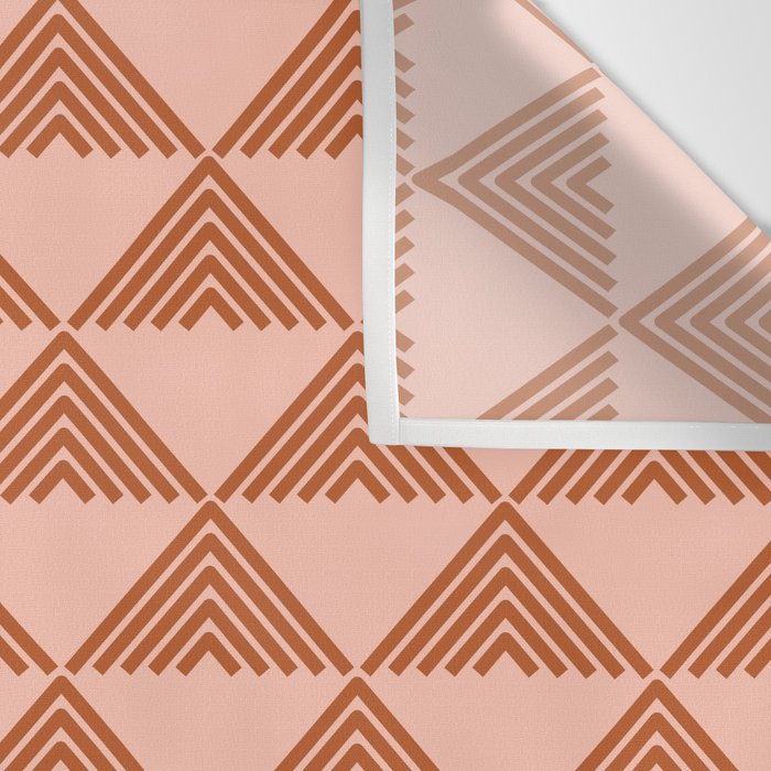 Triangular Lines in Terracotta and Blush Wall Tapestry Gallery Image 3