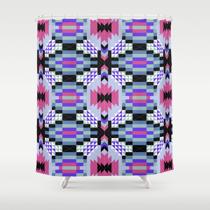 MP Tribal geometric A Shower Curtain Gallery Image 1