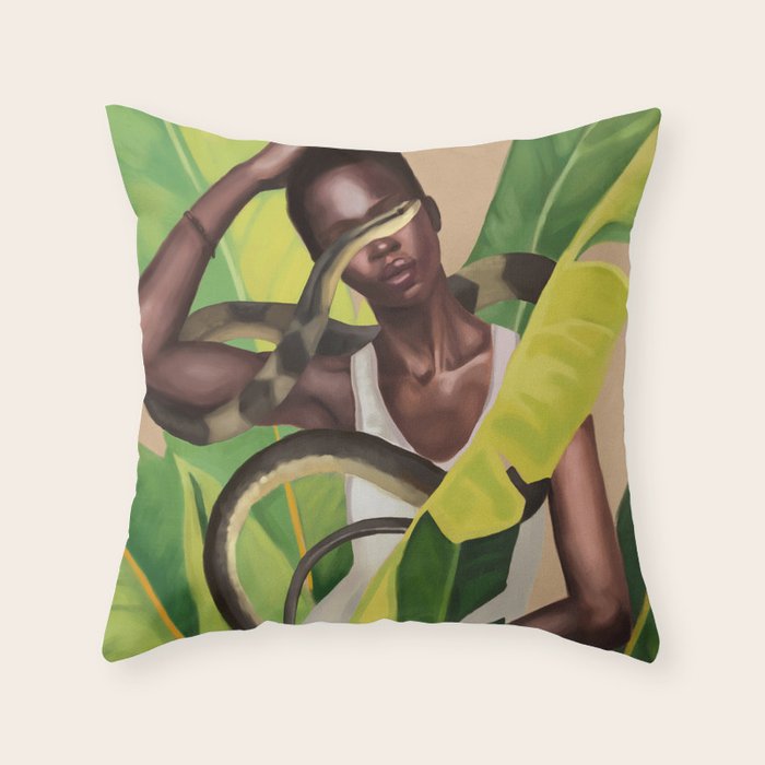 Into the Green Throw Pillow Gallery Image 1