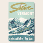 2021 Ski Stowe Vermont Vintage Poster  Cutting Board Gallery Image 1