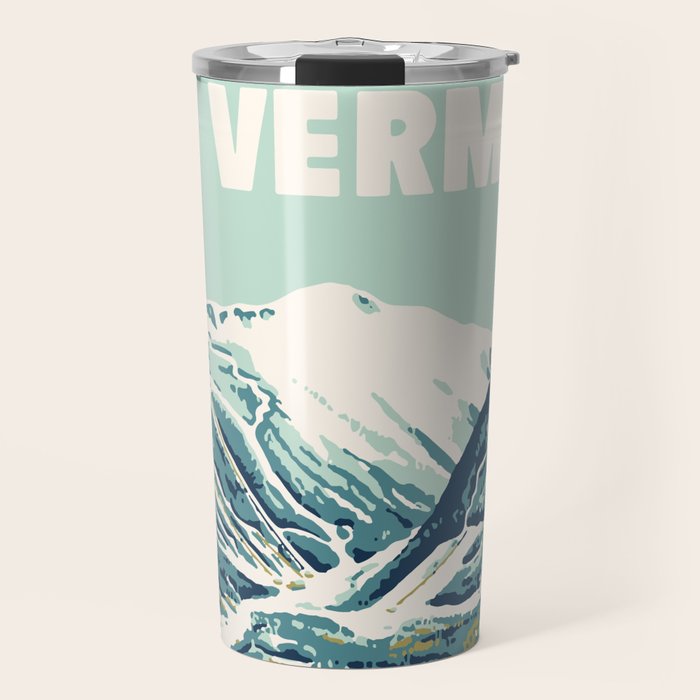 2021 Ski Stowe Vermont Vintage Poster  Travel Mug Gallery Image 1