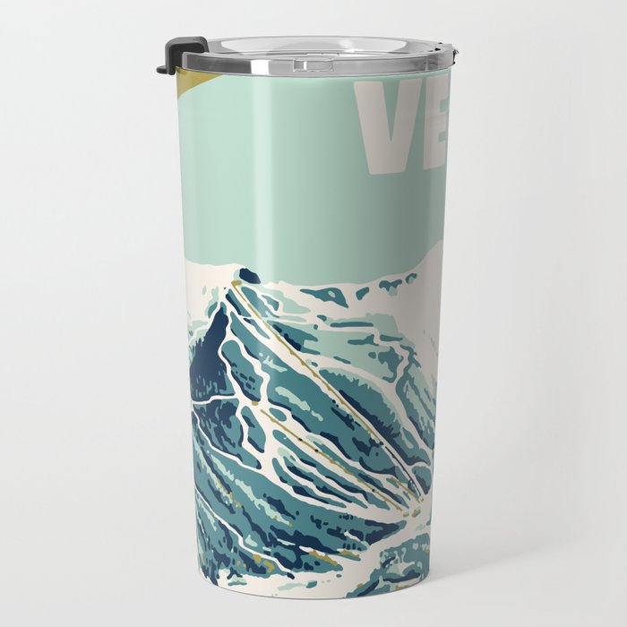 2021 Ski Stowe Vermont Vintage Poster  Travel Mug Gallery Image 3