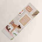 Yoga Girl Power with cat & plants Yoga Mat Gallery Image 1
