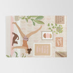 Yoga Girl Power with cat & plants Rug Gallery Image 2