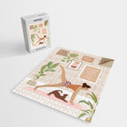 Yoga Girl Power with cat & plants Jigsaw Puzzle Gallery Image 2