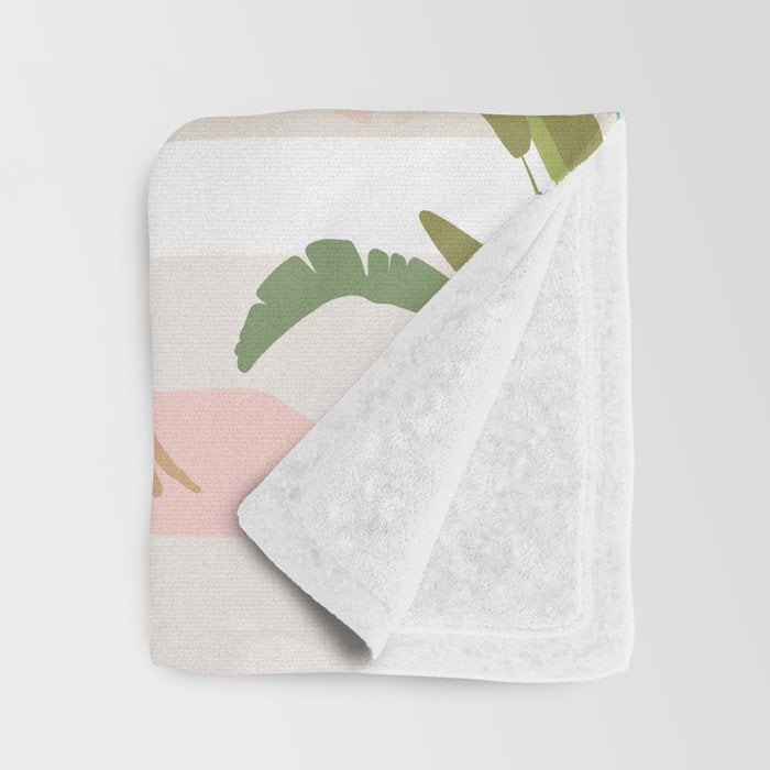 Yoga Girl Power with cat & plants Throw Blanket Gallery Image 3