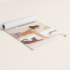 Yoga Girl Power with cat & plants Yoga Mat Gallery Image 2