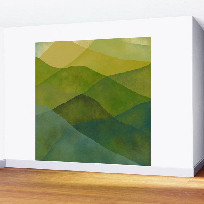 Abstract  Art Print - Watercolor Mountain #7 Wall Mural Gallery Image 2