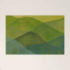 Abstract  Art Print - Watercolor Mountain #7 Welcome Mat Gallery Image 1