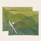 Abstract  Art Print - Watercolor Mountain #7 Placemat Gallery Image 1