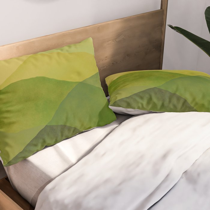Abstract  Art Print - Watercolor Mountain #7 Pillow Sham Gallery Image 2