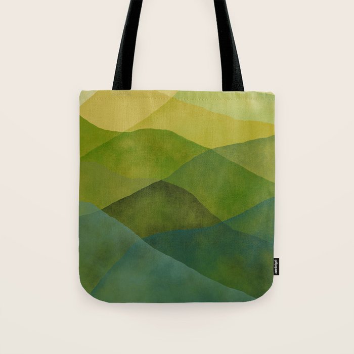 Abstract  Art Print - Watercolor Mountain #7 Tote Bag Gallery Image 1
