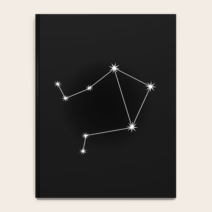 Libra Zodiac Star Constellation Line Art Black Notebook Gallery Image 4