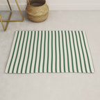 Green And Cream Striped Rug Gallery Image 1