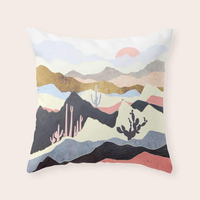 Desert Summer Throw Pillow Gallery Image 1