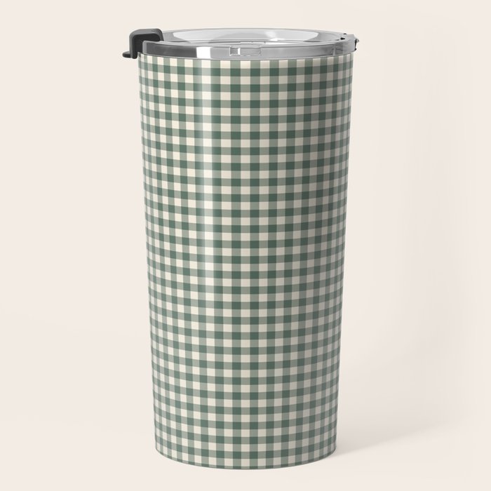 green gingham Travel Mug Gallery Image 3