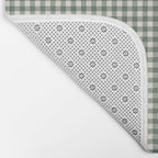 green gingham Bath Mat Gallery Image 2
