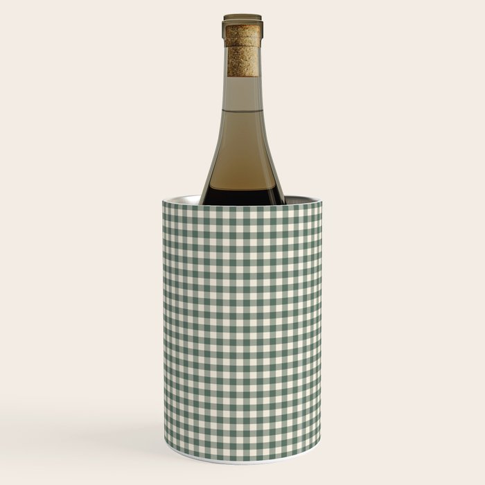green gingham Wine Chiller Gallery Image 1