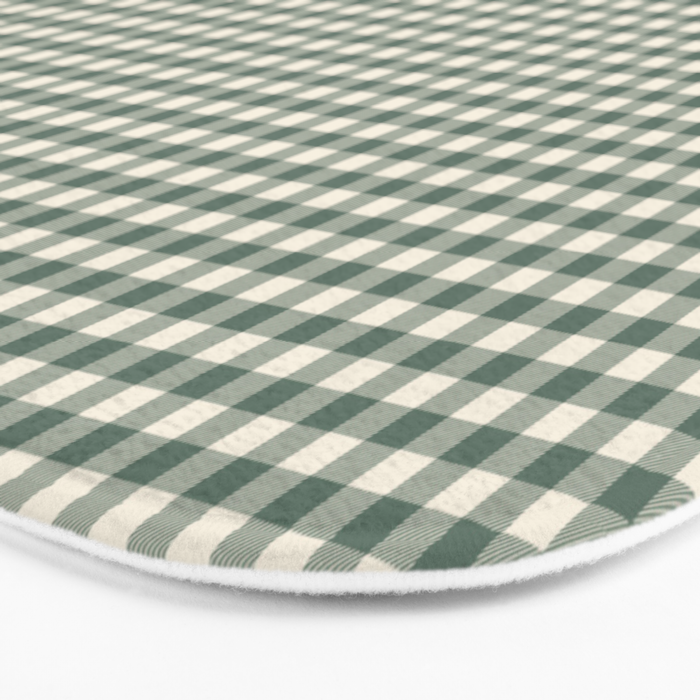 green gingham Bath Mat Gallery Image 3