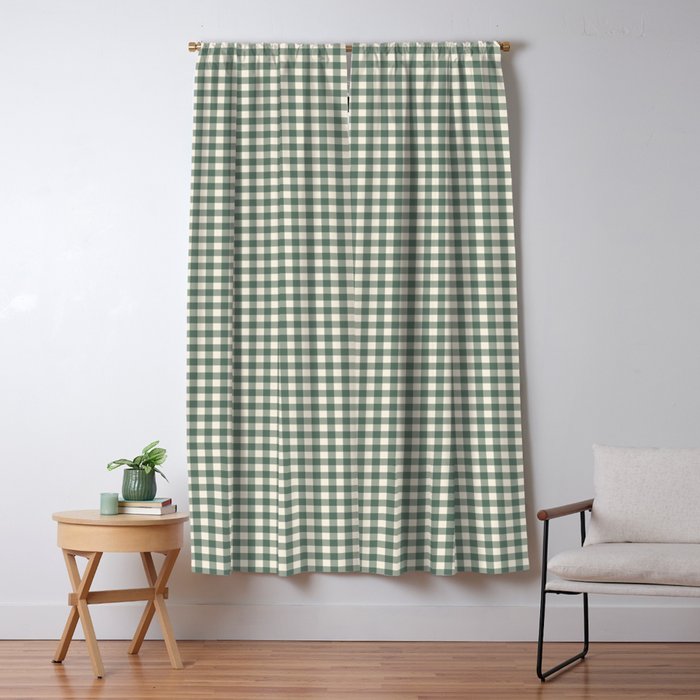 green gingham Window Curtain Gallery Image 5