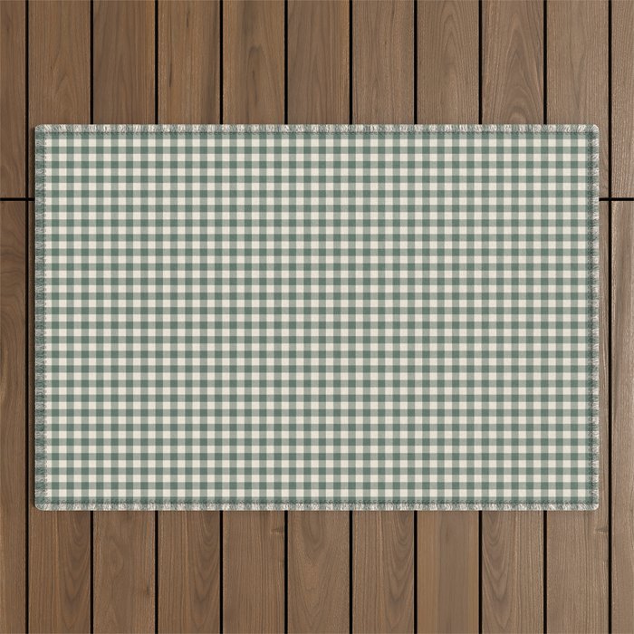green gingham Outdoor Rug Gallery Image 1
