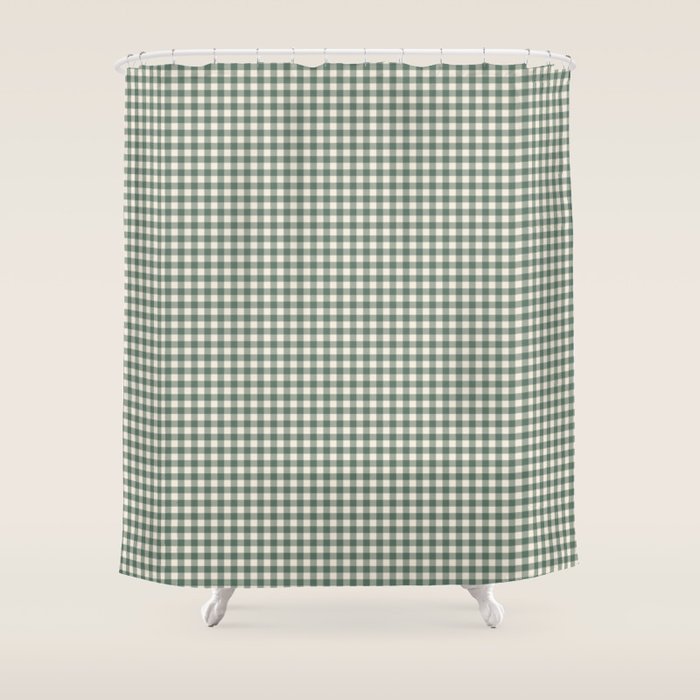 green gingham Shower Curtain Gallery Image 1