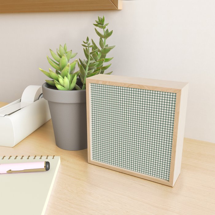 green gingham Mini Art Print Gallery Image 2