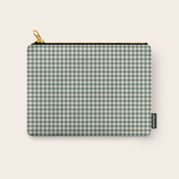 green gingham Carry All Pouch Gallery Image 1