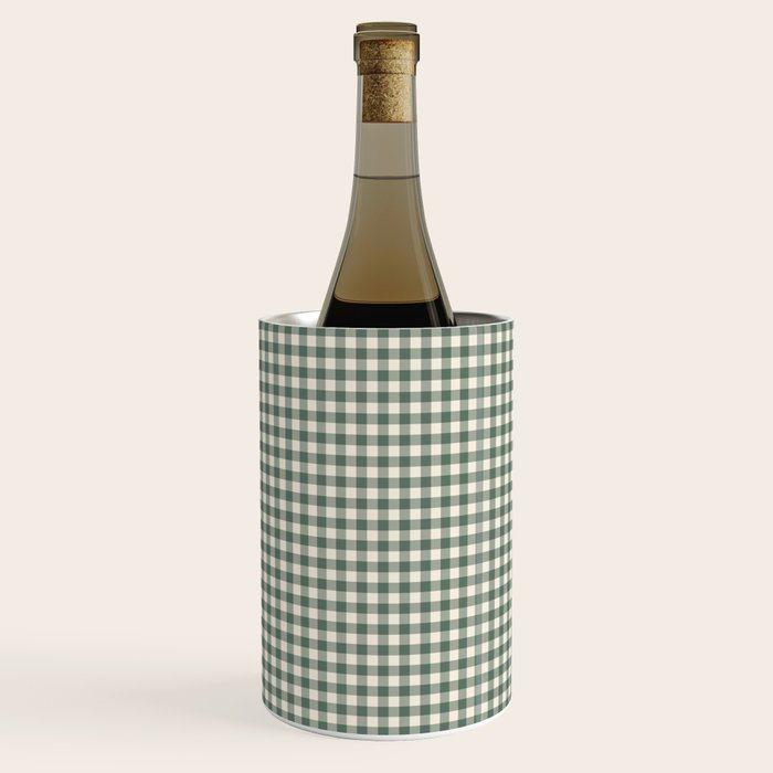 green gingham Wine Chiller Gallery Image 2