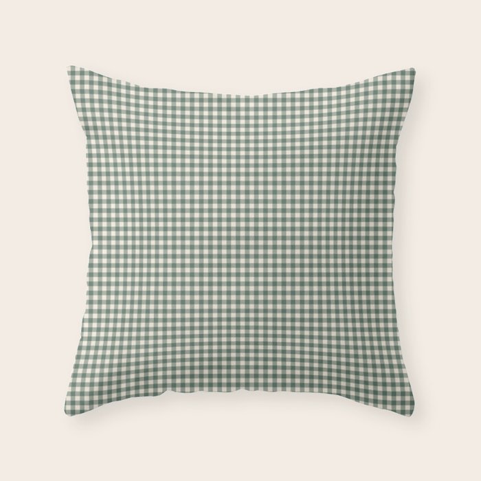 green gingham Throw Pillow Gallery Image 6