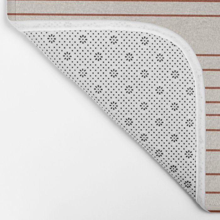 Burnt Orange Line Art Bath Mat Gallery Image 2