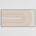 Burnt Orange Line Art Desk Mat Gallery Image 3