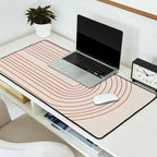 Burnt Orange Line Art Desk Mat Gallery Image 2