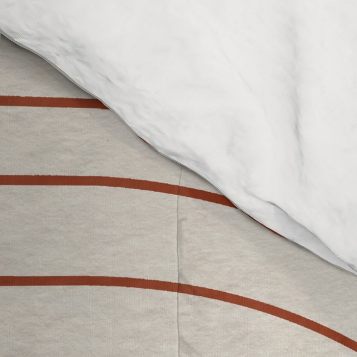 Burnt Orange Line Art Comforter Gallery Image 4
