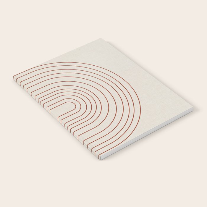 Burnt Orange Line Art Notebook Gallery Image 1