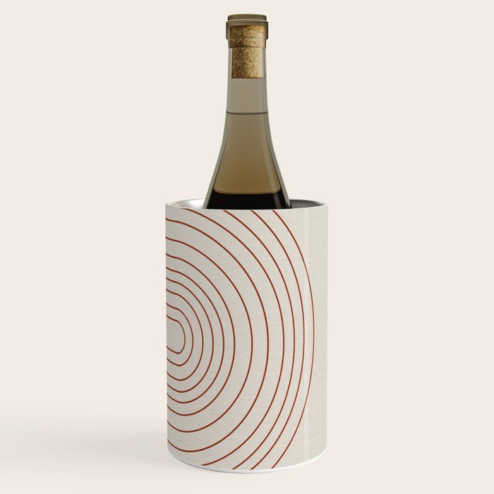 Burnt Orange Line Art Wine Chiller Gallery Image 3