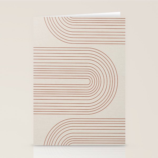 Burnt Orange Line Art Stationery Card Gallery Image 2