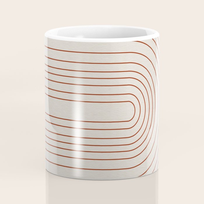 Burnt Orange Line Art Coffee Mug Gallery Image 4