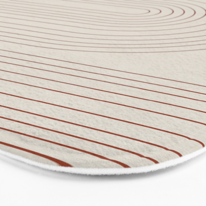 Burnt Orange Line Art Bath Mat Gallery Image 3