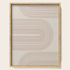 Burnt Orange Line Art Serving Tray Gallery Image 1