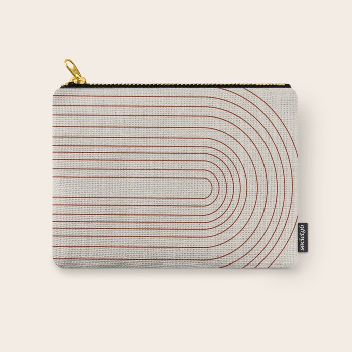 Burnt Orange Line Art Carry All Pouch Gallery Image 1