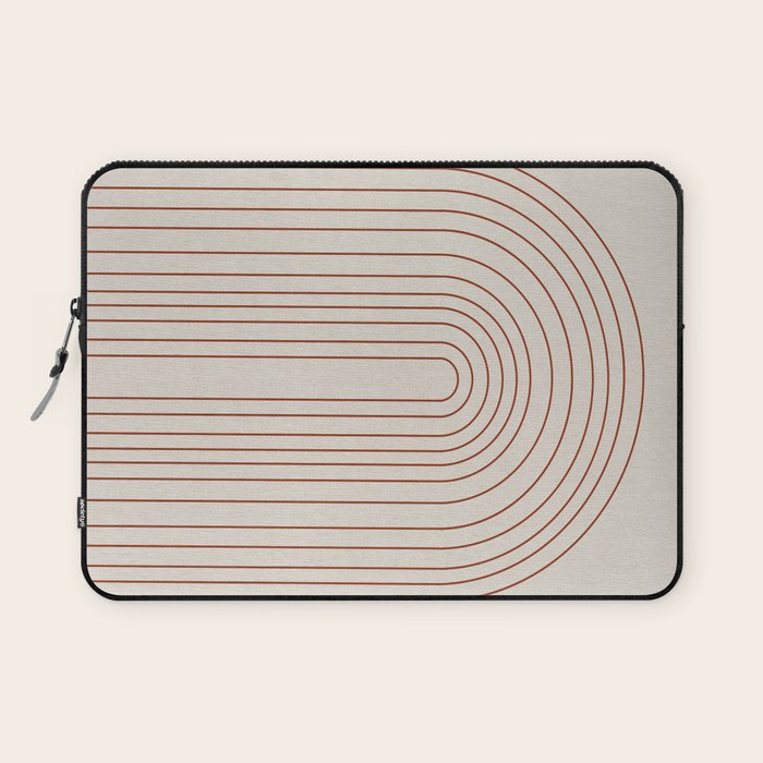 Burnt Orange Line Art Laptop Sleeve Gallery Image 1