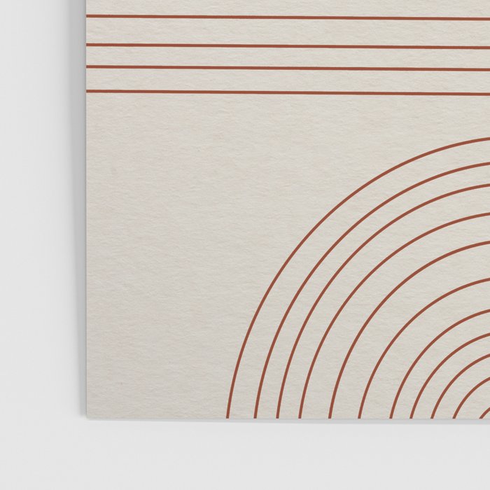 Burnt Orange Line Art Poster Gallery Image 3