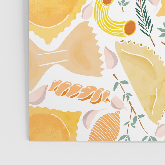 Pasta Pattern on White Poster Gallery Image 3