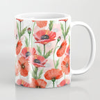 Summer Botanical Poppies Field Coffee Mug Gallery Image 1