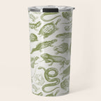 Reptiles and Amphibians Vintage Chic Monochromatic Pattern  Travel Mug Gallery Image 1