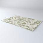 Reptiles and Amphibians Vintage Chic Monochromatic Pattern  Rug Gallery Image 3