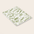 Reptiles and Amphibians Vintage Chic Monochromatic Pattern  Notebook Gallery Image 3