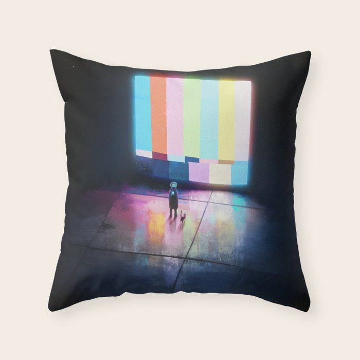 No Signal Throw Pillow Gallery Image 1